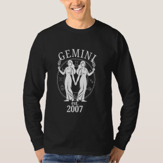 T-shirt Zodiac Gemini Twins Né en 2007