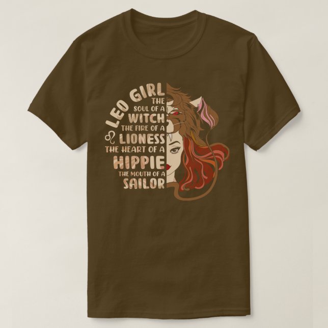 T-shirt Zodiac Leo Girl (Design devant)
