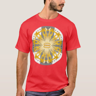T-shirt Zodiac Mandala AQUARIUS Blanc