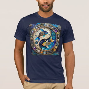 T-shirt Zodiac - Poissons de poisson Yin et Yang