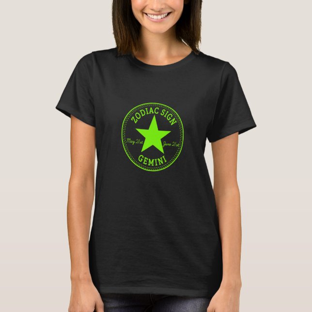 T-shirt ZODIAC SIGN GEMINI born in May & June Astrology Ho (Devant)