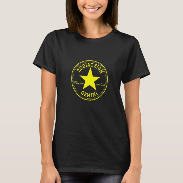 T-shirt ZODIAC SIGN GEMINI born in May & June Astrology Ho (Devant)