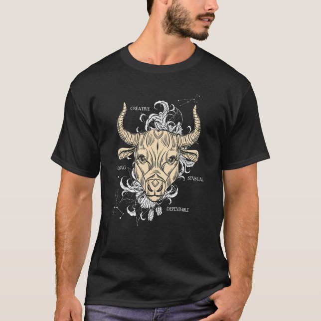 T-shirt Zodiac Sign Taurus (Devant)