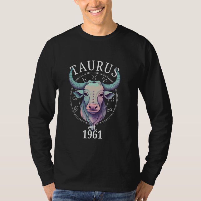 T-shirt Zodiac Taurus Bull Né en 1961 (Devant)