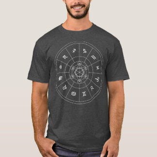 T-shirt Zodiac Wheel Halloween Zodiac Horoscope Astrologie