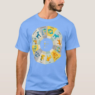 T-shirt Zodiac Wheel Halloween Zodiac Horoscope Astrologie