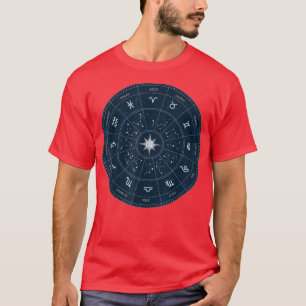 T-shirt Zodiac Wheel Wife Zodiac Horoscope Astrologie 2710