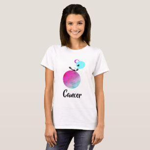 T-shirt *~* Zodiac Whimsical White Cancer Zodiac Funny