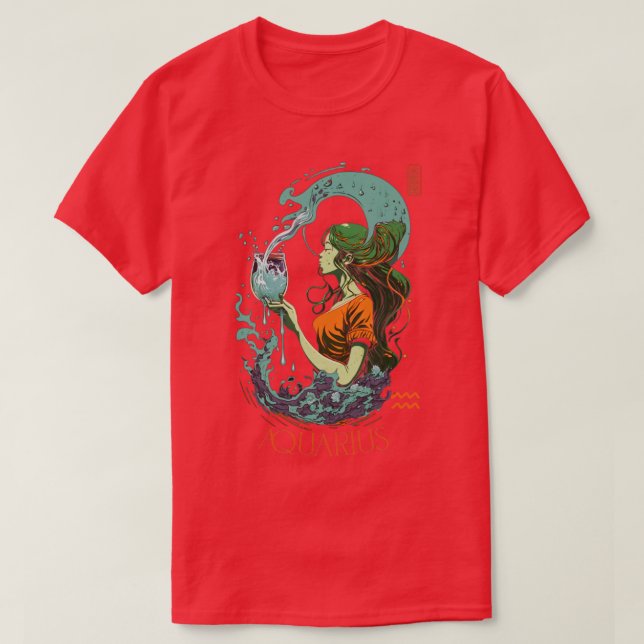 T-shirt zodiaque aquarius (Design devant)