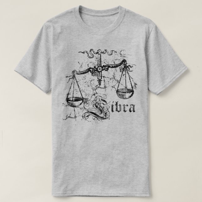 T-shirt Zodiaque Balance Vintage (Design devant)