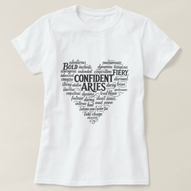 T-Shirt Zodiaque Bélier pour Femmes | Design en Nu (Design devant)