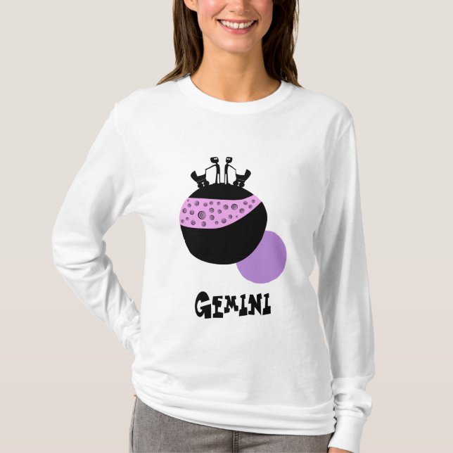 T-shirt Zodiaque de maternité mignon des Gémeaux des (Devant)