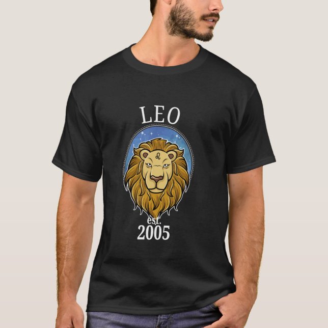 T-shirt Zodiaque Lion Né en 2005 (Devant)