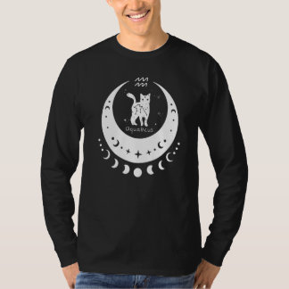 T-shirt Zodiaque Verseau Horoscope Astrologie Chat Croissa