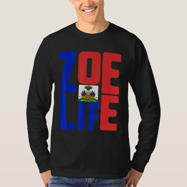 T-shirt Zoe Life Haitian Pride Parfait Haïti Flag Day Mai (Devant)