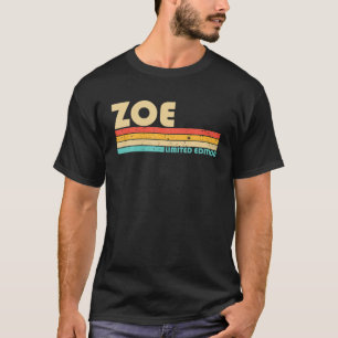 T-shirt ZOE Nom Personnalisé Retro Vintage 80S 90S Annive