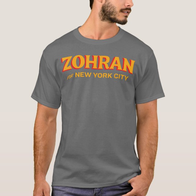 T-shirt Zohran for New York City (Devant)