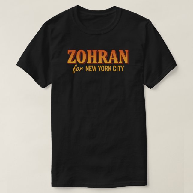 T-shirt Zohran-Mamdani for new york city (Design devant)