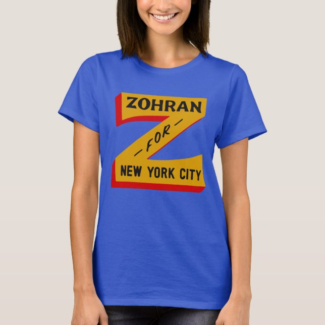 T-shirt Zohran Mamdani NYC Mayor Shirt,2025 Campaign Tee (Devant)