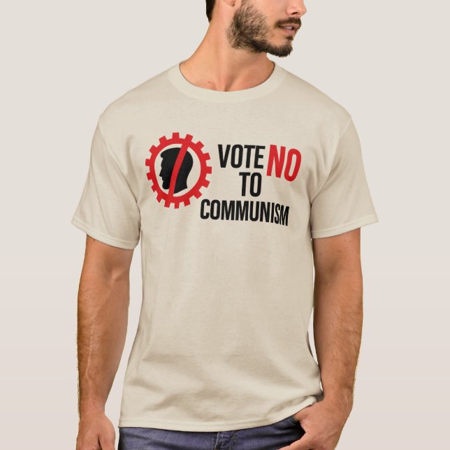T-shirt Zohran Mamdani Votez non au communisme (Devant)