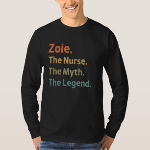 T-shirt Zoie L'Infirmière Le Mythe La Légende Drôle Vintag