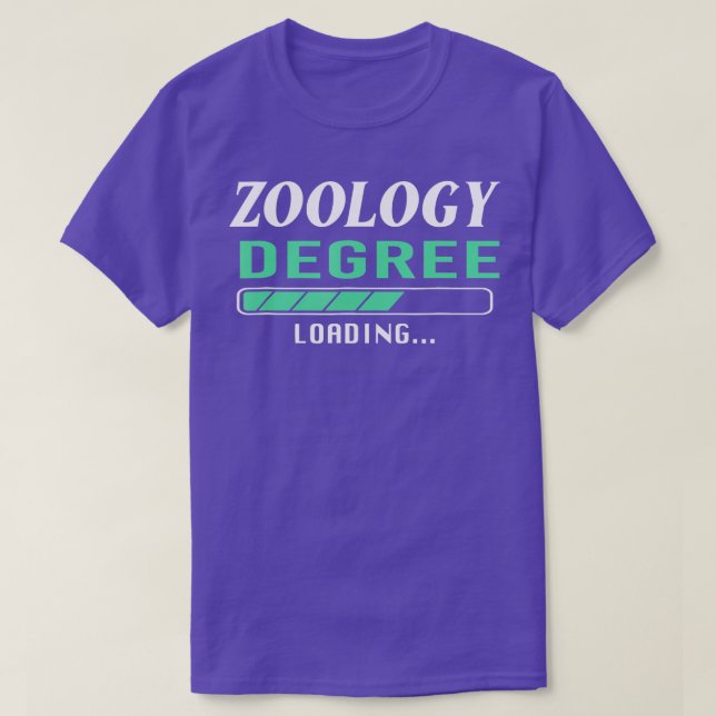 T-shirt Zologie Chargement de diplôme pour le futur zoolog (Design devant)