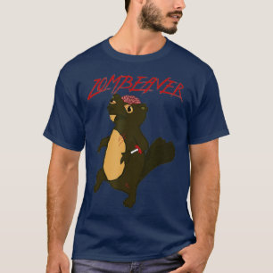 T-shirt Zombeavers Funny Zombie Beaver Plaisanterie Éffray