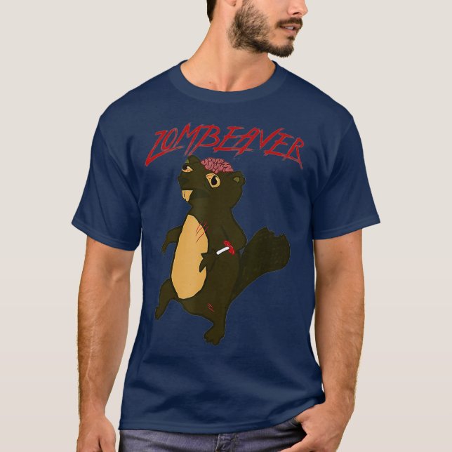 T-shirt Zombeavers Funny Zombie Beaver Plaisanterie Éffray (Devant)