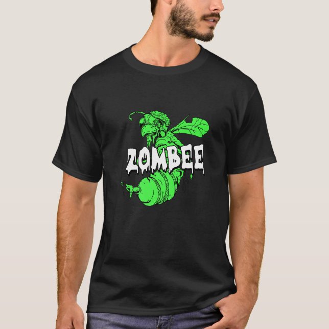 T-shirt Zombee Halloween Costume Cool Bee Zombie Pun Beek (Devant)