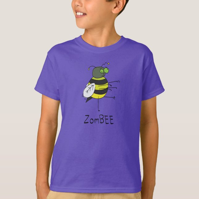 T-shirt ZomBEE Zombie Bee Boy's Kid's (Devant)
