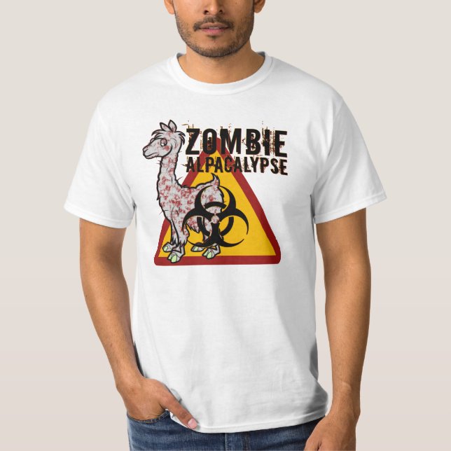 T-shirt Zombi Alpacalypse (Devant)