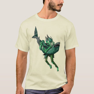 T-shirt Zombi contre le requin