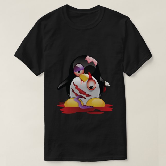 T-shirt Zombi de Tux (Design devant)