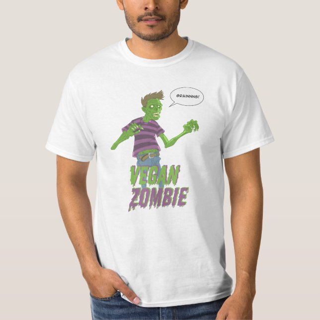 T-shirt Zombi végétalien (Devant)