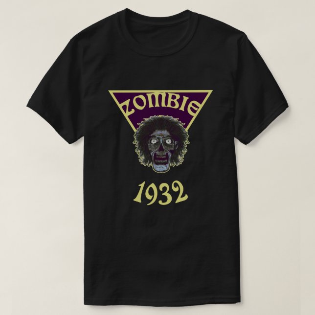 T-shirt ZOMBIE 1932 Jaune violet (Design devant)