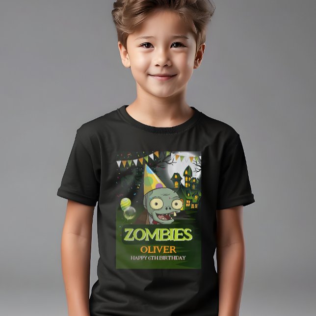 T-shirt Zombie Anniversaire Garçon Drôle Monstre Halloween (Créateur téléchargé)