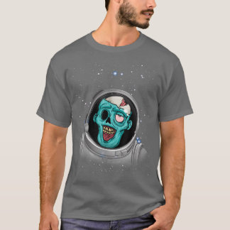 T-shirt Zombie Apocalypse Astronaut Espace Halloween Zombi