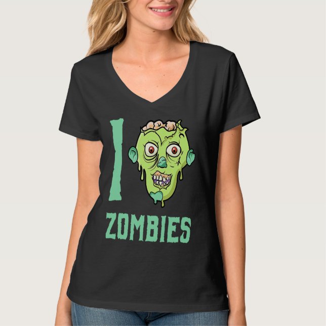 T-shirt Zombie Apocalypse  I Heart Zombies (Devant)