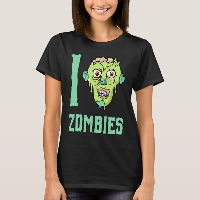 T-shirt Zombie Apocalypse  I Heart Zombies (Devant)