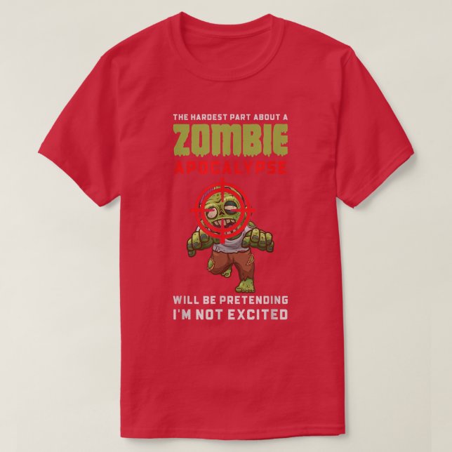 T-shirt Zombie Apocalypse Zombies Drôle Halloween 6921 (Design devant)