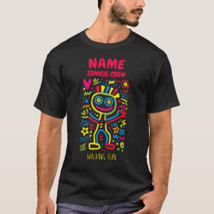 T-shirt Zombie Art Pop Néon Personnalisable Halloween Dr