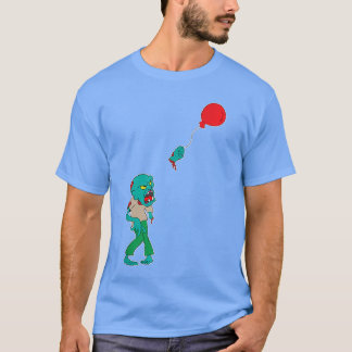 T-shirt Zombie avec ballon Film de zombie Film d'horreur Z