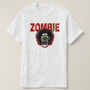 T-shirt ZOMBIE avec tête rouge
