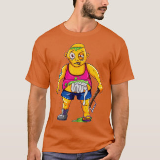 T-shirt Zombie Avec Un Axe