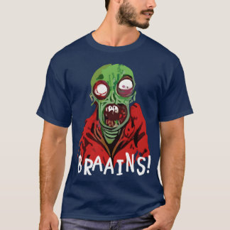 T-shirt Zombie Braains Halloween fille