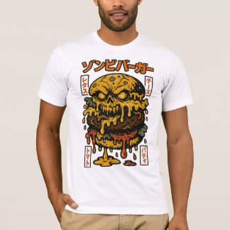 T-shirt Zombie Burger Crâne - Déplaisant Funny Horreur ali
