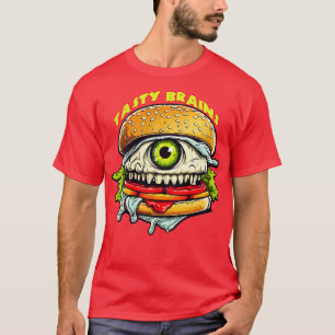 T-shirt Zombie Burger Tasty Cerveaux