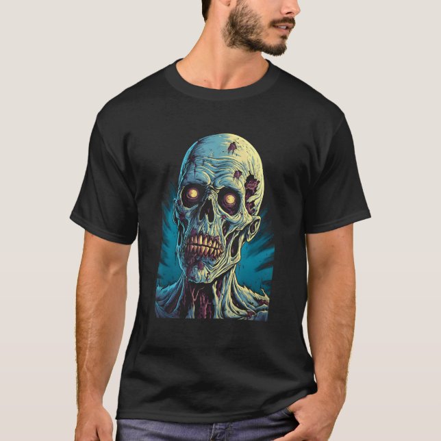 T-shirt Zombie by Haunted Horror Halloween 7 (Devant)