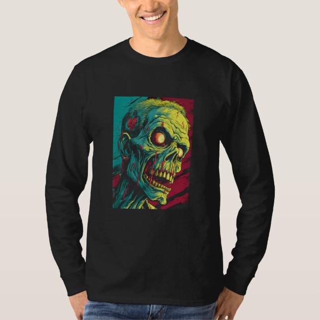 T-shirt Zombie by Haunted Horror Halloween 9 (Devant)