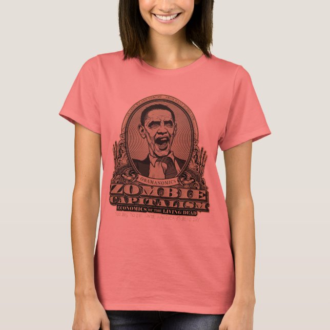 T-shirt Zombie Capitalisme Obama Edition Chemise (Devant)